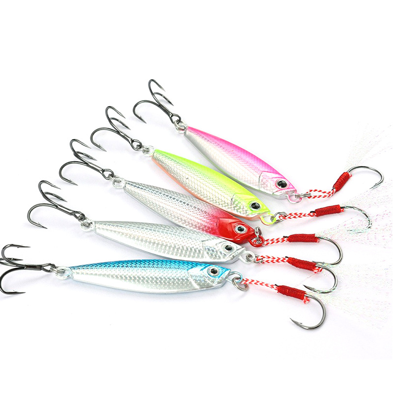 RANKOFISHING |Falling Iron Plate Road Asian Bait Strengthening Three Hook  Bank Throwing Long throw Bank Throwing Falling Iron Plate Fake Bait Bayfish  Bait - RankoFishing