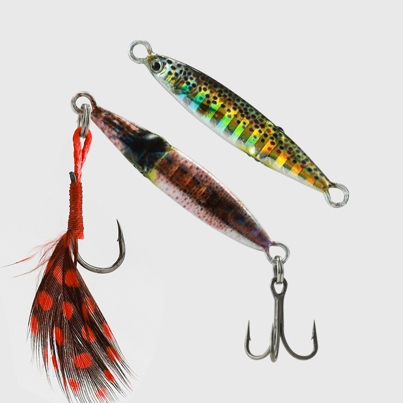 Hiumi Lot de 4 leurres de pêche en plomb 4 couleurs - 2,5 cm/6,4