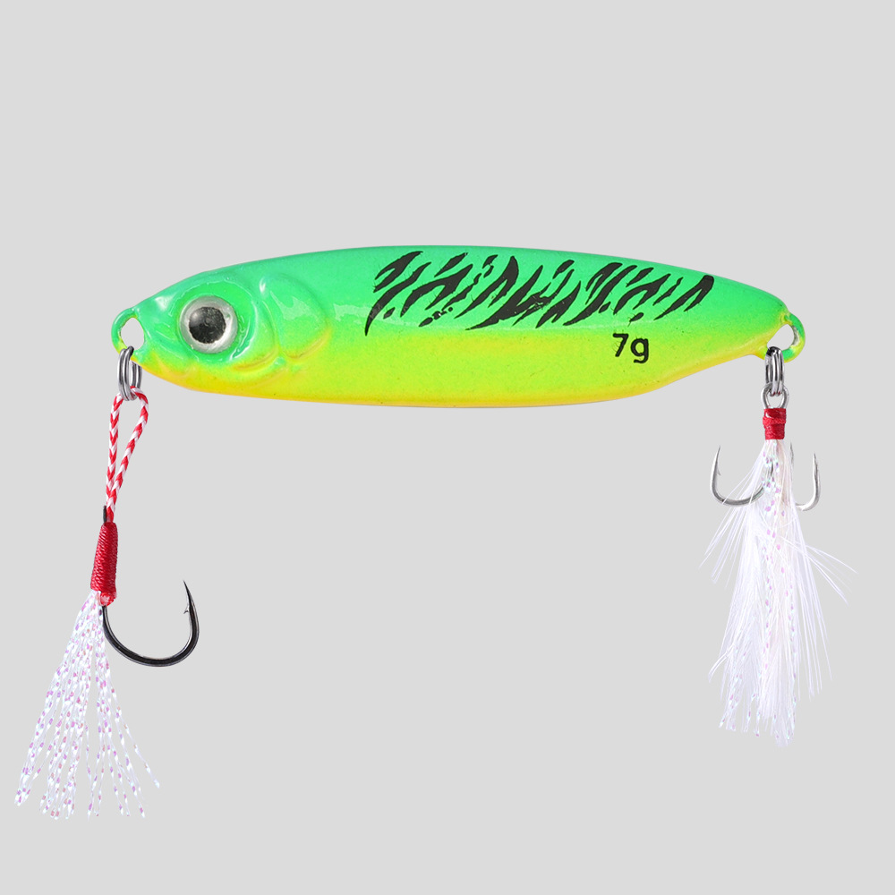 SKU-06-血槽三本钩+铁板钩绿虎纹